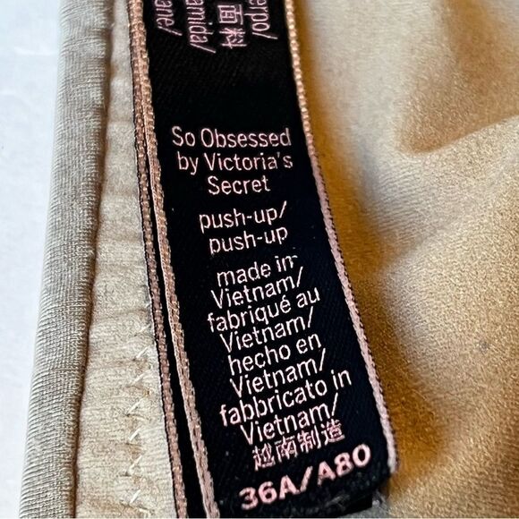 Victoria's Secret So Obsessed Push Up Bra Tan Size 36A - Picture 4 of 7